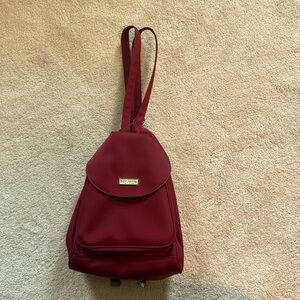 Kate Spade nylon red backpack or shoulder bag. Silver hardware. Medium s…
